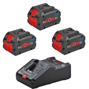 Bosch tri baterije PROCORE 18V 8Ah i punjač GAL 18V-160